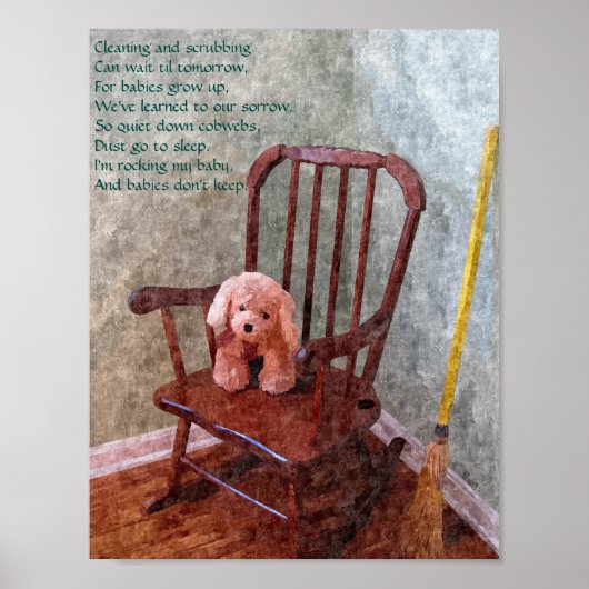 "Baby's houden het niet" Nursery Poster (Voorkant)