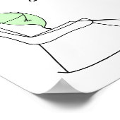 Baby's houden niet, mama, groen poster (Hoek)