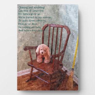 "Baby's houden niet" Nursery Plaque Fotoplaat