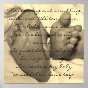 Baby's houden niet poster