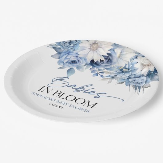 Baby's in bloei bloementweeling multiples Baby sho Papieren Bordje (Gekanteld)