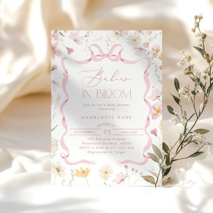 Baby's in bloei Pink Bow Twin meisjes baby shower Kaart