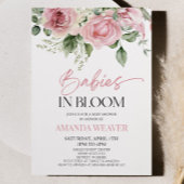 Baby's in bloei roze bloemenmultiples Baby shower Kaart