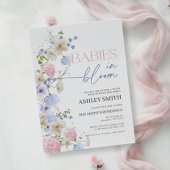 Baby's in bloei uitnodiging | Tweeling Baby shower