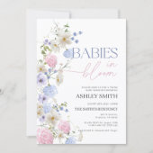 Baby's in bloei uitnodiging | tweelingziel Baby sh (Voorkant)