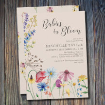 Baby's in Bloom Country Wildflower Baby shower