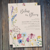 Baby's in Bloom Country Wildflower Baby shower Kaart