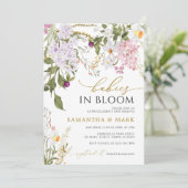 Baby's in Bloom Wildbloemen Twins Douche Kaart (Staand voorkant)