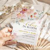 Baby's in Bloom Wildflower Twins Baby shower Kaart