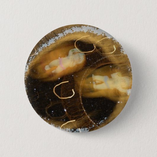 Baby's in de ruimte ronde button 5,7 cm (Voorkant)