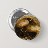 Baby's in de ruimte ronde button 5,7 cm (Voorkant /achterkant)