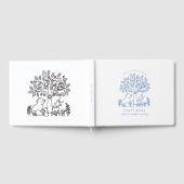 Baby's Journey Blue Woodland Animals Baby shower Gastenboek (Volledig)