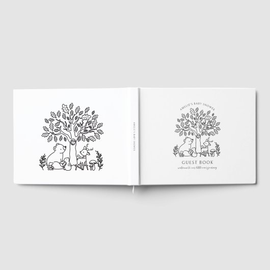 Baby's Journey Woodland Animals Baby shower Gastenboek (Volledig)