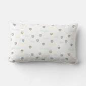 Baby's kamer kussen met kleine pastel harten HAMby (Achterkant)