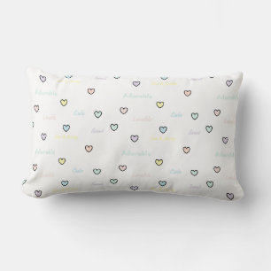 Baby's kamer kussen met kleine pastel harten HAMby