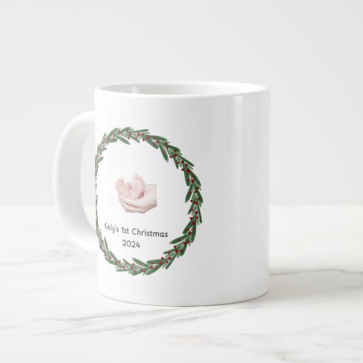 Baby's (Kelly's) 1e kerst Grote Koffiekop (Links)