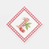 Baby's Kers Eerste Rode Gingham Verjaardag Servet (Hoek)