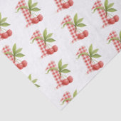 Baby's Kers Eerste Rode Gingham Verjaardag Tissuepapier (Detail)