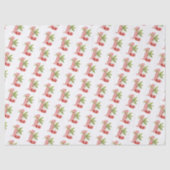 Baby's Kers Eerste Rode Gingham Verjaardag Tissuepapier (Voorkant)