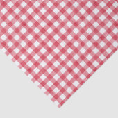 Baby's Kers Eerste Rood Geruit Verjaardagsfeest Tissuepapier (Detail)