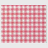 Baby's Kersrode Eerste Rode Gingham Verjaardag Cadeaupapier (Vlak)