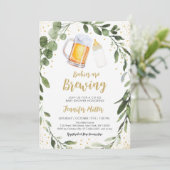 Baby's kweken groen Baby shower met twee maten Kaart (Staand voorkant)