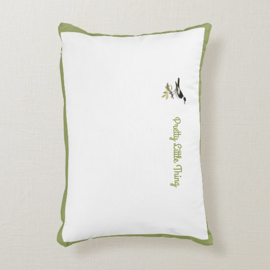 Baby's: Little Bird/Words (GRE.W) - Accent Kussen (Voorkant(Verticaal))