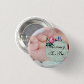 Baby's Little Hand "Mama to be" Baby shower Button (Voorkant /achterkant)