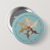Baby's Mandala op Robin's Egg Blue Ronde Button 7,6 Cm (Voorkant /achterkant)