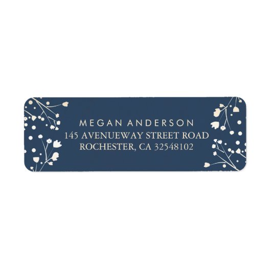 Baby's marineslag bruiloft etiket (Voorkant)