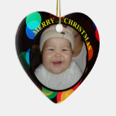 Baby's Merry kerstfoto-versiering Keramisch Ornament (Rechts)