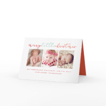 Baby's Merry Little Kerstcute 3 Foto Collage