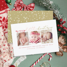 Baby's Merry Little Kerstcute 3 Foto Collage