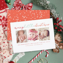 Baby's Merry Little Kerstcute 3 Foto Collage