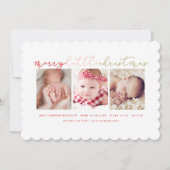 Baby's Merry Little Kerstcute 3 Foto Collage Feestdagenkaart (Voorkant)