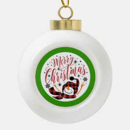 Baby's Merry Sneeuwman Eerste Kerstmis Keramische Bal Ornament