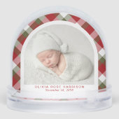 Baby's, mijn eerste kerstboogfoto sneeuwbol (Achterkant)