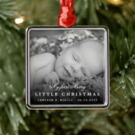 Baby's Mijn Eerste Kerstmis Mooie Foto Metalen Ornament