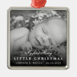 Baby's Mijn Eerste Kerstmis Mooie Foto Metalen Ornament