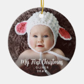 Baby's mijn eerste tijdloze kerst keramisch ornament (Voorkant)