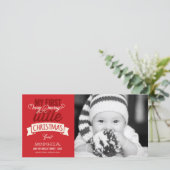 Baby's Mijn zeer prettige kerstfoto Feestdagenkaart (Staand voorkant)