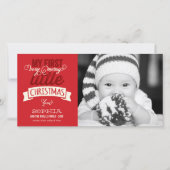 Baby's Mijn zeer prettige kerstfoto Feestdagenkaart (Voorkant)