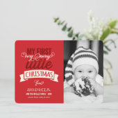 Baby's Mijn zeer prettige kerstfoto Feestdagenkaart (Staand voorkant)