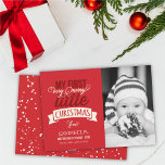 Baby's Mijn zeer prettige kerstfoto Feestdagenkaart<br><div class="desc">Mijn heel prettige kerstfeest, een mooie whisky Mix Typografie, een foto van de feestelijke geboorte van de feestdag / de eerste Kerstmis van de baby. Ontworpen door: fat*fa*tin. Eenvoudig aan te passen met uw eigen tekst, foto of afbeelding. Voor douaneverzoeken, te contacteren gelieve vet*fa*tin direct. Aangepaste kosten zijn van toepassing...</div>