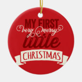 Baby's Mijn zeer prettige kerstfoto Keramisch Ornament (Voorkant)