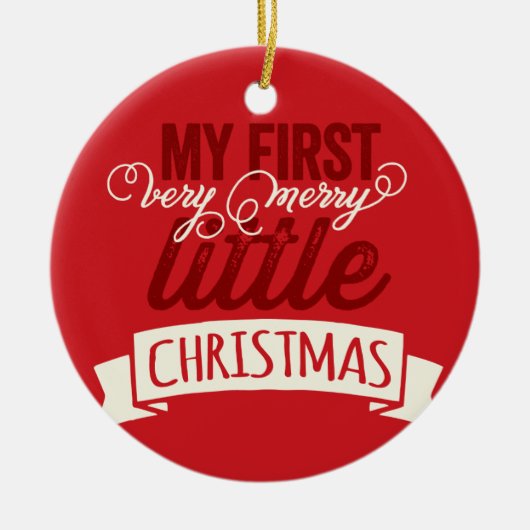 Baby's Mijn zeer prettige kerstfoto Keramisch Ornament (Voorkant)