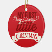 Baby's Mijn zeer prettige kerstfoto Keramisch Ornament (Links)