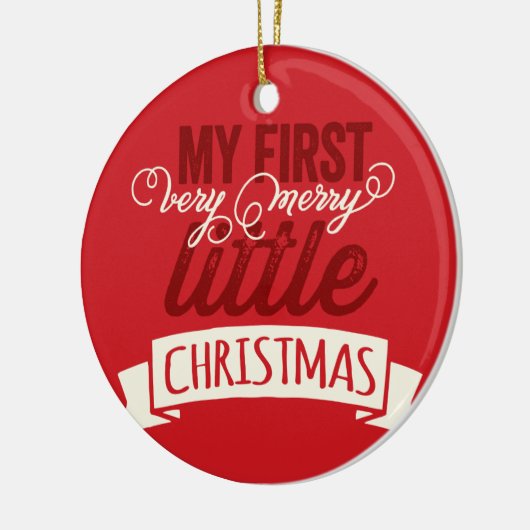 Baby's Mijn zeer prettige kerstfoto Keramisch Ornament (Links)