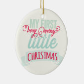 Baby's Mijn zeer prettige kerstfoto Keramisch Ornament (Rechts)