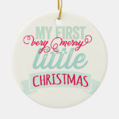 Baby's Mijn zeer prettige kerstfoto Keramisch Ornament (Voorkant)